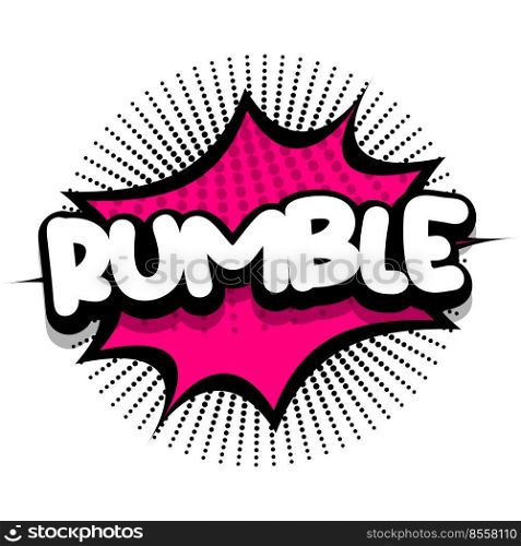 rumble Comic book Speech explosion bubble vector art illustration for comic lovers