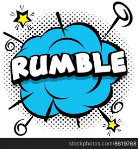 rumble Comic bright template with speech bubbles on colorful frames Vector Illustration