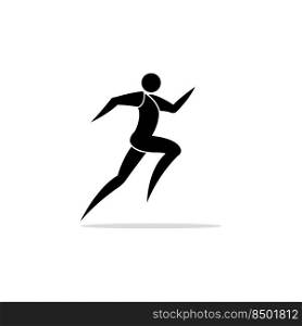 run marathon icon logo vector design template