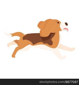 Run play dog icon cartoon vector. Puppy animal. Cute canine. Run play dog icon cartoon vector. Puppy animal