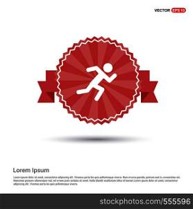 Runner Icon - Red Ribbon banner