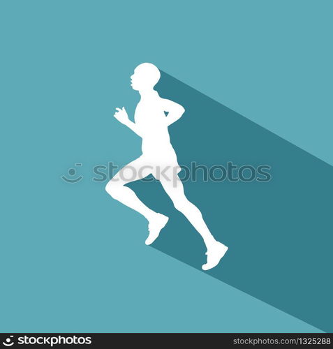 runner. Vector in flat design