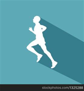 runner. Vector in flat design