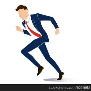 running businessman vector illustration