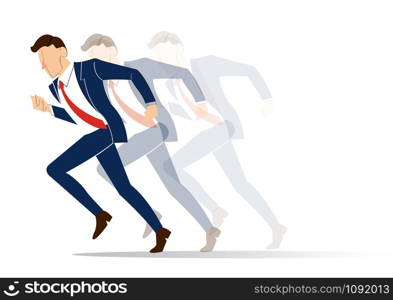 running businessman vector illustration