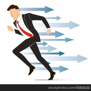 running businessman vector illustration