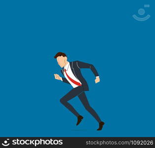 running businessman vector illustration