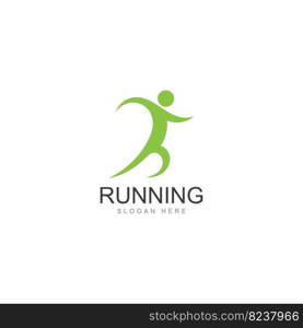 running human logo design  marathon logo template  running club or sports club