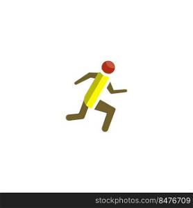 running icon vector design templates white on background