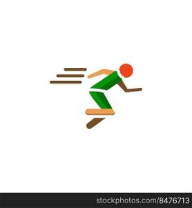 running icon vector design templates white on background