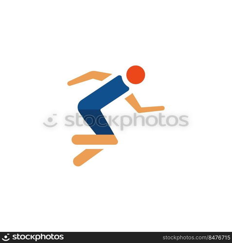 running icon vector design templates white on background