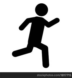 running man icon on white background. sport sign. run symbol. flat style.