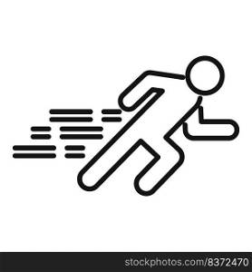 Running man icon outline vector. Loss health. Body fit. Running man icon outline vector. Loss health