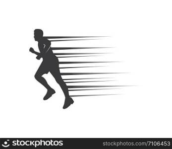 running man icon vector illustration design template