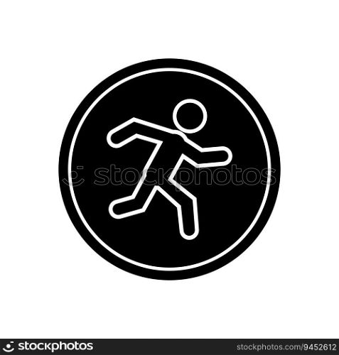running man icon vector template illustration logo design