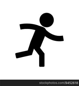 running man icon vector template illustration logo design
