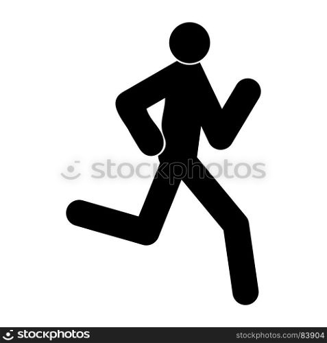 Running man - stick icon .
