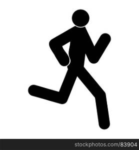 Running man - stick icon .