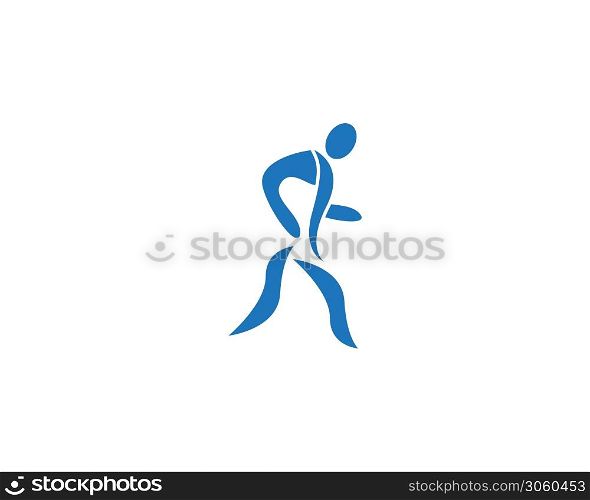 Running people logo vector template