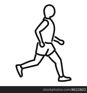 Running person icon outline vector. Active gym. Workout athlete. Running person icon outline vector. Active gym