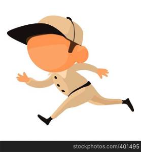 Running player icon. Cartoon illustration of running player vector icon for web. Running player icon, cartoon style