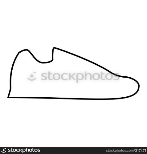 Running shoes Sneakers Sport shoes Run shoe icon black color outline vector illustration flat style simple image. Running shoes Sneakers Sport shoes Run shoe icon black color outline vector illustration flat style image