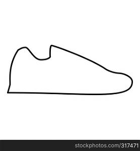 Running shoes Sneakers Sport shoes Run shoe icon black color outline vector illustration flat style simple image. Running shoes Sneakers Sport shoes Run shoe icon black color outline vector illustration flat style image