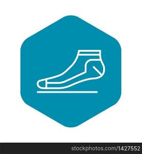 Running sock icon. Outline running sock vector icon for web design isolated on white background. Running sock icon, outline style