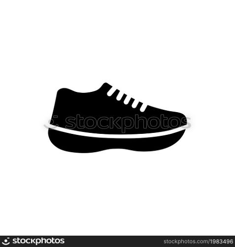 Running Sports Shoe, Fitness Sneakers. Flat Vector Icon illustration. Simple black symbol on white background. Running Sports Shoe, Fitness Sneakers sign design template for web and mobile UI element. Running Sports Shoe, Fitness Sneakers. Flat Vector Icon illustration. Simple black symbol on white background. Running Sports Shoe, Fitness Sneakers sign design template for web and mobile UI element.