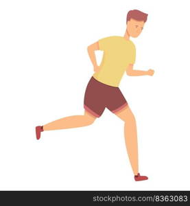 Running stress reduction icon cartoon vector. Body skills. Loud body. Running stress reduction icon cartoon vector. Body skills