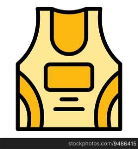 Running vest icon outline vector. Fashion workout. Sport outfit color flat. Running vest icon vector flat