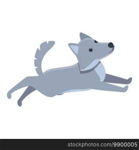 Running wolf icon. Cartoon of running wolf vector icon for web design isolated on white background. Running wolf icon, cartoon style