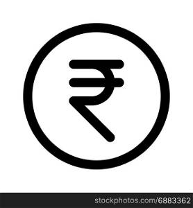 rupee currency, icon on isolated background