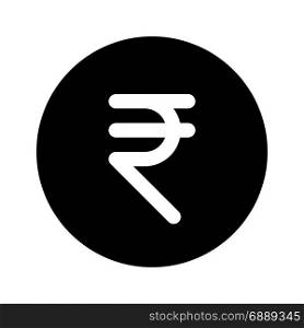rupee currency, icon on isolated background