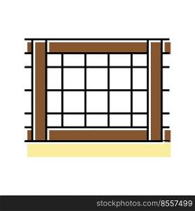 rural fence color icon vector. rural fence sign. isolated symbol illustration. rural fence color icon vector illustration