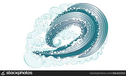 Rushing sea waves Royalty Free Vector Image