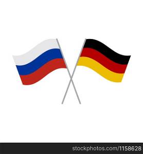 Russia and Germany flags vector isolated on white background