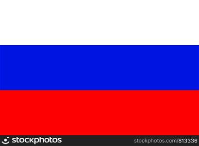 Russia Flag official colors. Vector Illustration