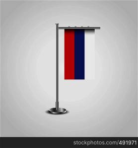 Russia Flag Pole. Vector EPS10 Abstract Template background