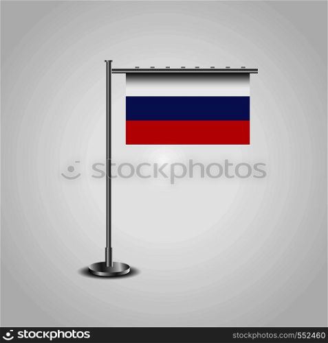 Russia Flag Pole. Vector EPS10 Abstract Template background