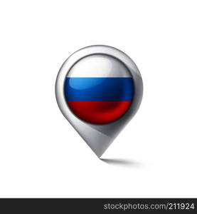 Russia flag, vector illustration on a white background.. Russia flag, vector illustration on a white background