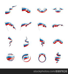 Russia flag, vector illustration on a white background.. Russia flag, vector illustration on a white background