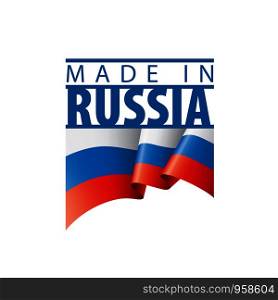 Russia flag, vector illustration on a white background.. Russia flag, vector illustration on a white background