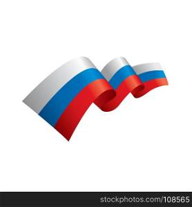 Russia flag, vector illustration. Russia flag, vector illustration on a white background