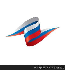 Russia flag, vector illustration. Russia flag, vector illustration on a white background
