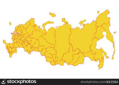Russia map. Russian federation vector map. Vector illustration eps 10. Russia map. Russian federation vector map. Vector illustration