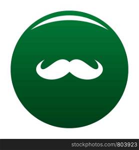 Russia mustache icon. Simple illustration of russia mustache vector icon for any design green. Russia mustache icon vector green