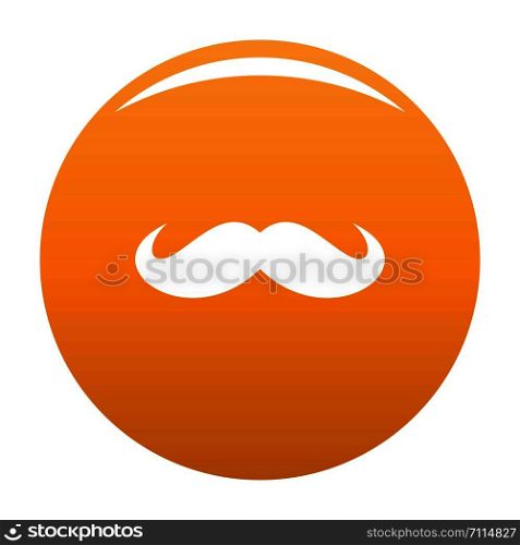 Russia mustache icon. Simple illustration of russia mustache vector icon for any design orange. Russia mustache icon vector orange