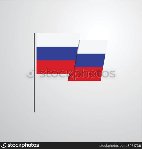 Russia waving Flag design vector