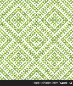 Russian ethnic ornament.DISABLING LAYER, you can obtain seamless pattern.The pattern is filled four-color palette of lime in random order. Seamless traditional Russian and slavic ornament.Four-color palette of lime in random order